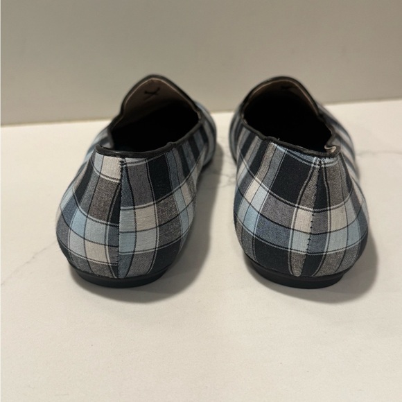 L.L. Bean Blue and Black Plaid Sleek Loafers - Picture 6 of 8